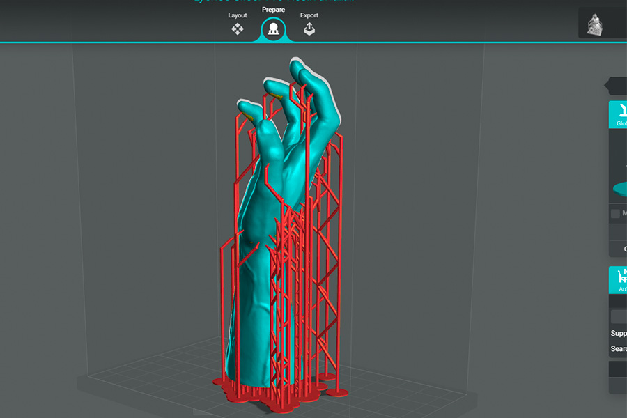 Diseñe un modelo 3D de una estructura suspendida