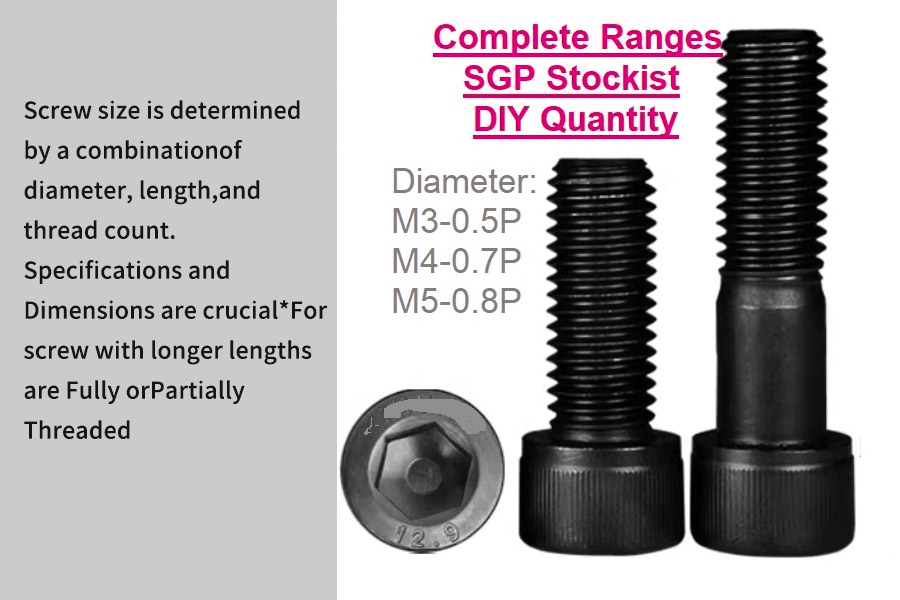 M6 12.9 grade hexagon socket head bolt + counterbore