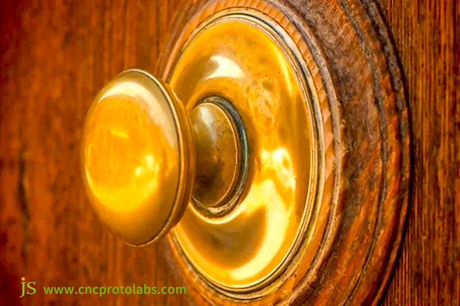 Brass door handle