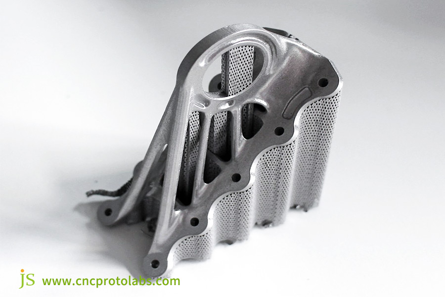 A metal 3d printing part before removing support structures